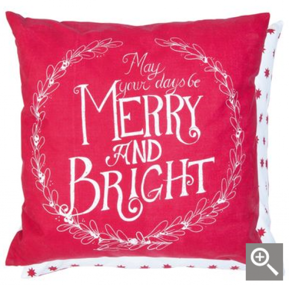 Świąteczna poszewka czerwona MERRY CHRISTMAS