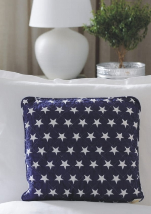 Poszewka niebieska w białe gwiazdki NAVY