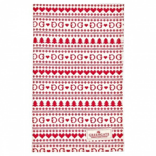 Ręcznik kuchenny z motywem świątecznym DECEMBER Green Gate