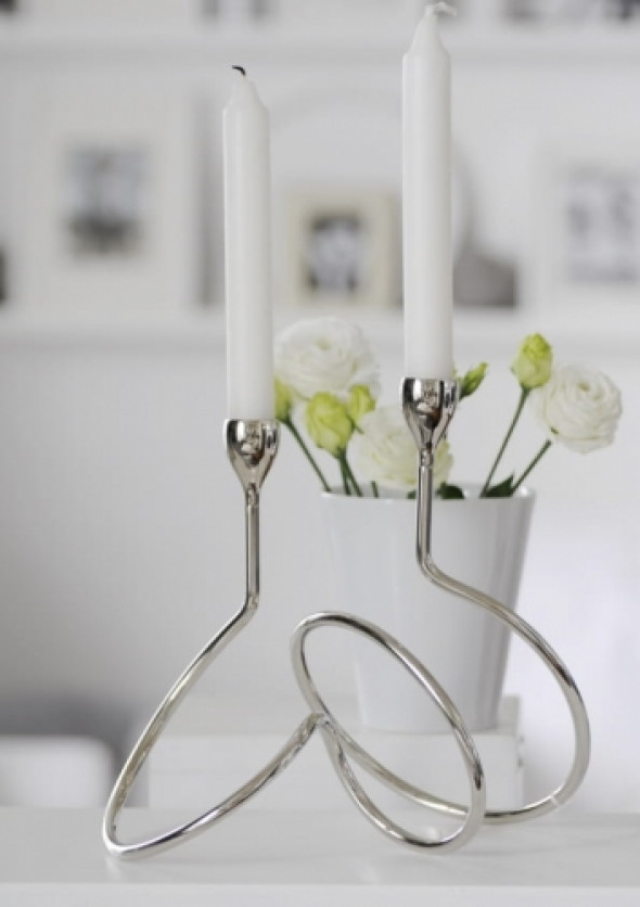 Świecznik fantazyjny na dwie świece MINIMAL