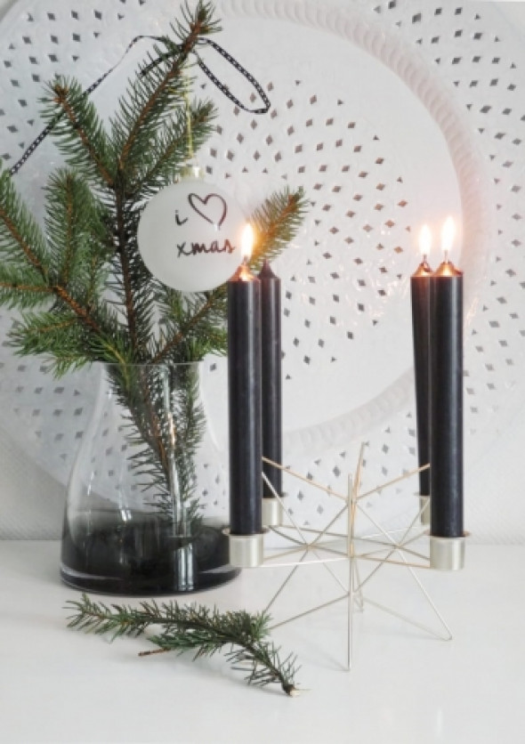 Świecznik gwiazda na cztery świece STAR 3D