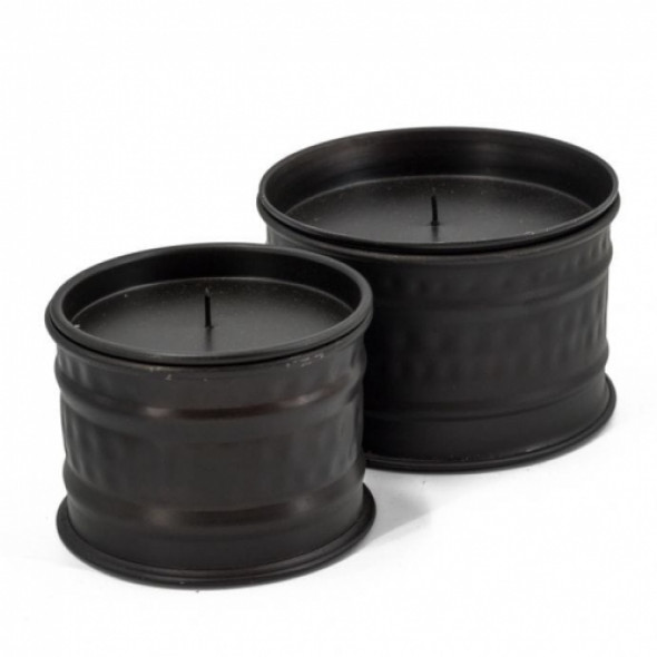 Świeczniki z pojemnikami BLACK (2 szt)