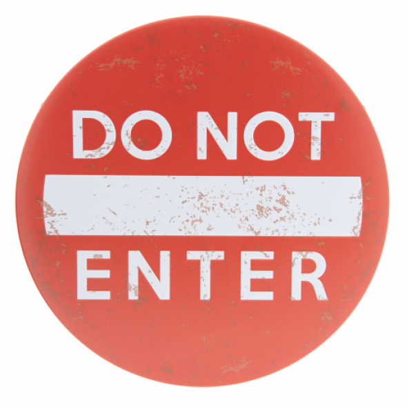 Szyld metalowy okrągły DO NOT ENTER