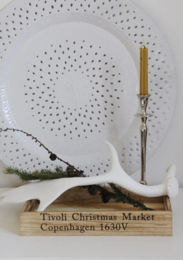 Taca drewniana na święta CHRISTMAS MARKET