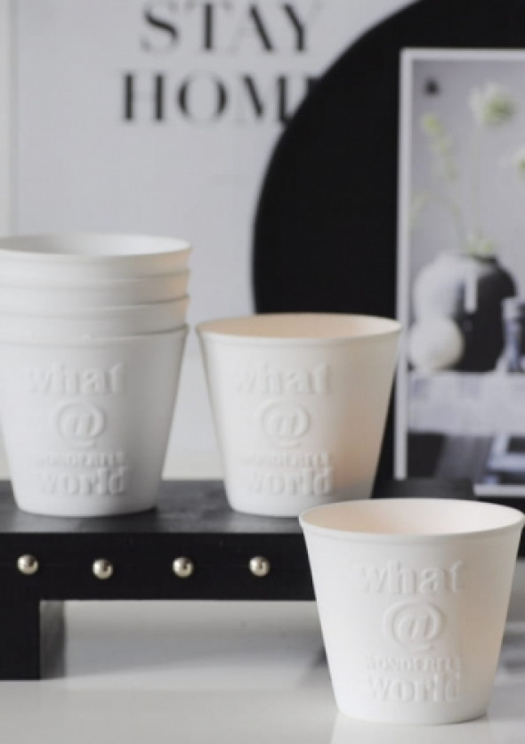 Tealight biscuit porcelanowy biały WHAT