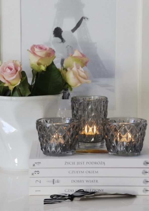 Tealight z ciętego szkła KARAT /M