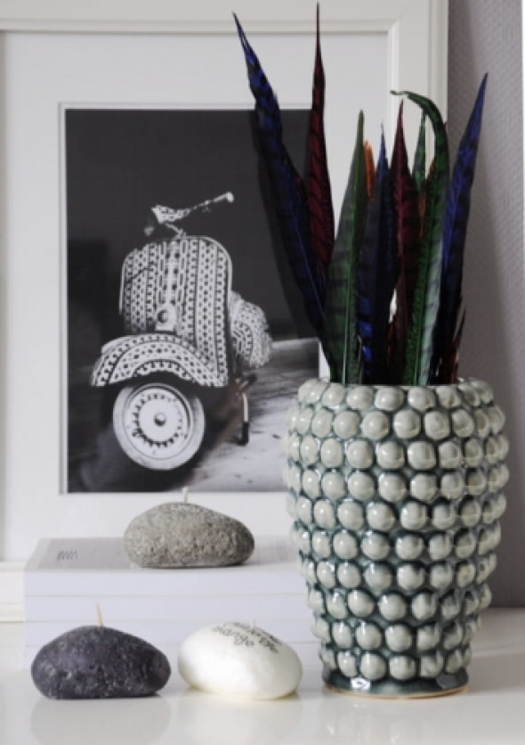 Wazon z szarej ceramiki DOTTY Broste Copenhagen