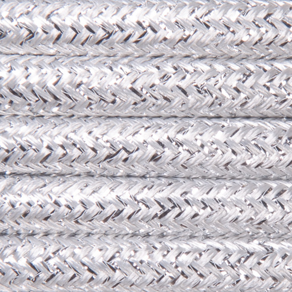 Kabel w oplocie brokatowym 2 x 0,75 - srebrny