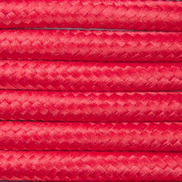 Kabel w oplocie poliestrowym 2 x 0,75 - czerwony