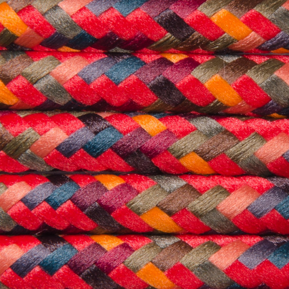 Kabel w oplocie poliestrowym 2 x 0,75 - mix czerwony