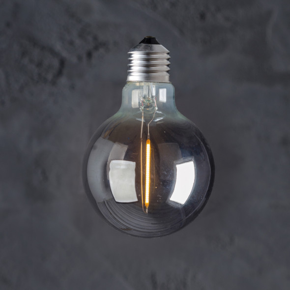 Żarówka dekoracyjna Globe 80 Grey 2W E27