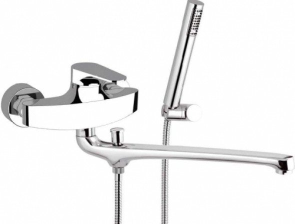 Daniel Rubinetterie Omega bateria wannowa z ruchomą wylewką, z natryskiem OM624CR