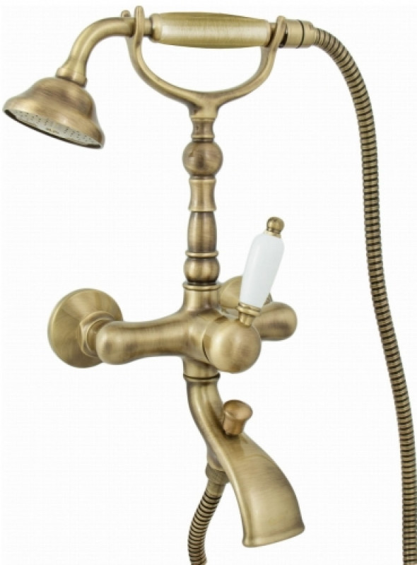 Emmevi Laguna bateria wannowa ścienna, stare złoto 40011BR