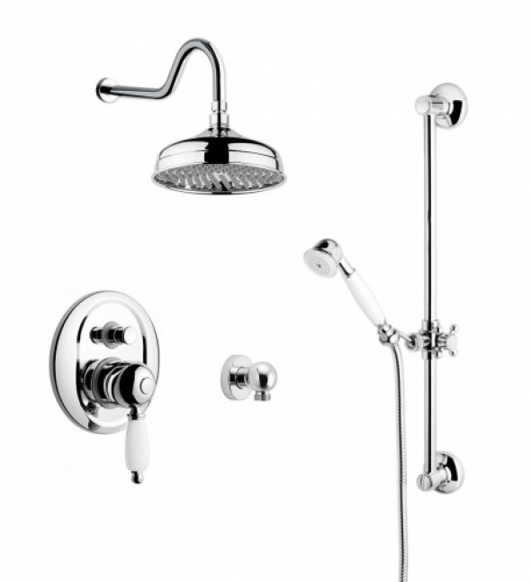 Emmevi Laguna zestaw prysznicowy podtynkowy z deszczownicą LAG015ZN1ACR