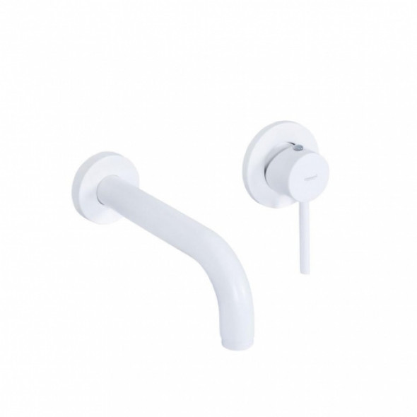 Emmevi Piper bateria umywalkowa podtynkowa, biały mat, wylewka 25cm 45055-25.BIO