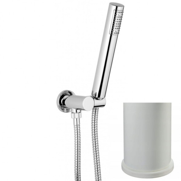 Emmevi zestaw prysznicowy punktowy do baterii podtynkowej, biały mat 154BIO