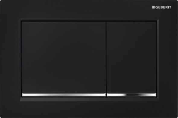 Geberit Omega 30 przycisk spłukujący czarny/chrom/czarny 115.080.KM.1