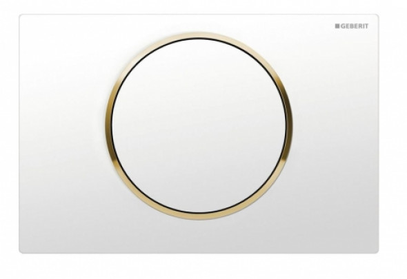 Geberit Sigma10 przycisk uruchamiający do spłuczek UP320, biały-złoty-biały 115.758.KK.5
