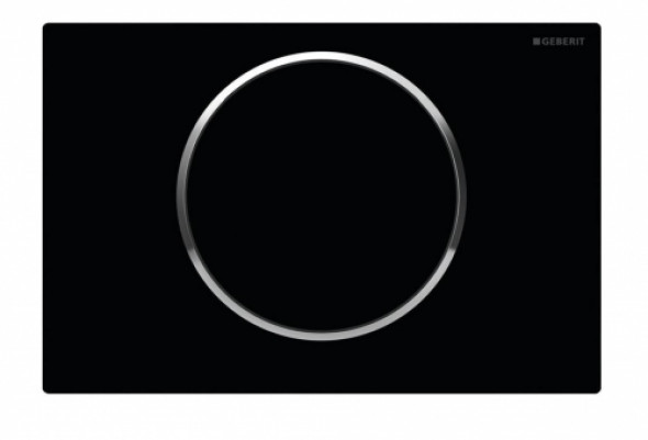 Geberit Sigma10 przycisk uruchamiający do spłuczek UP320, czarny-chrom błyszczący-czarny 115.758.KM.5