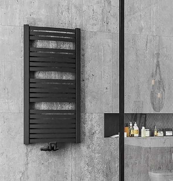 Gorgiel Nadir W AD-W 120/55 grzejnik łazienkowy czarny mat 10111365302124