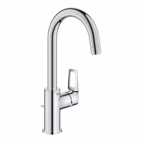 Grohe BauLoop L-size bateria umywalkowa z obrotową wylewką, odpływ z cięgnem 23763001