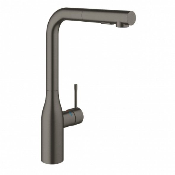 Grohe Essence New bateria zlewozmywakowa z wyciąganą wylewką, brushed hard graphite 30270AL0