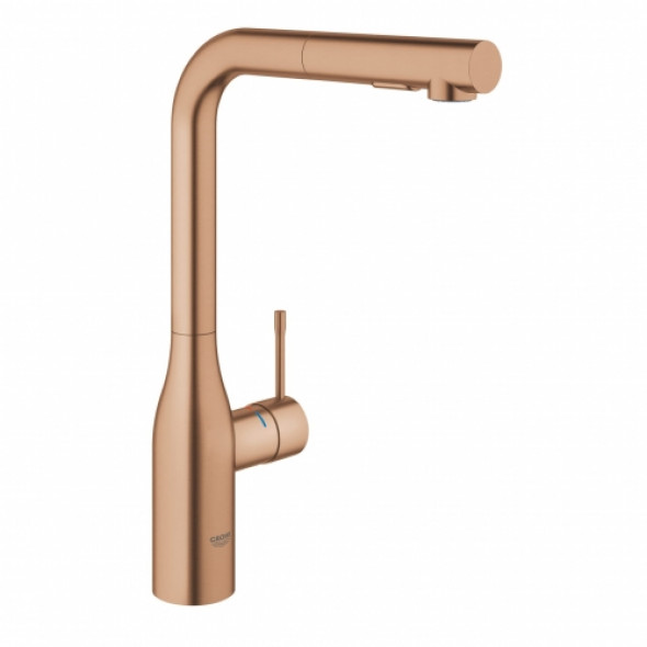 Grohe Essence New bateria zlewozmywakowa z wyciąganą wylewką, brushed warm sunset 30270DL0