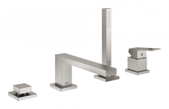 Grohe EuroCube bateria wannowa 4-otw. stal nierdzewna 19897DC1