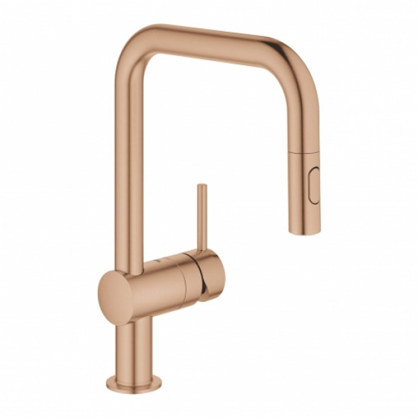 Grohe Minta bateria zlewozmywakowa z wyciąganą wylewką, brushed warm sunset 32322DL2