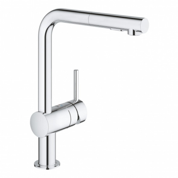 Grohe Minta bateria zlewozmywakowa z wyciąganą wylewką, chrom 30274000