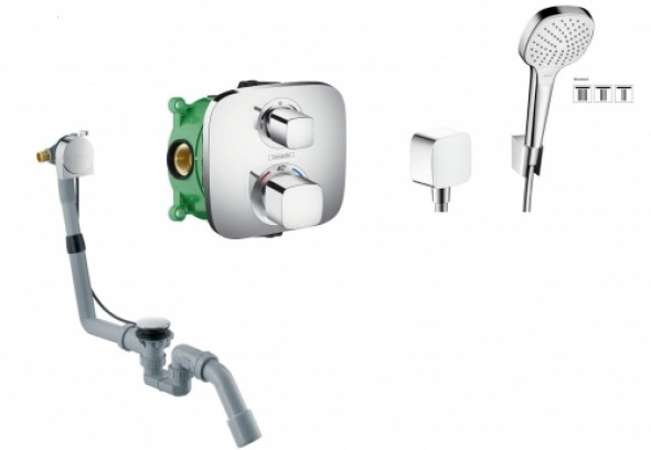 HansGrohe Ecostat E komplet wannowy podtynkowy z termostatem i napełnianiem 520502ED