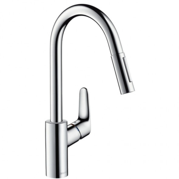 HansGrohe Focus bateria zlewozmywakowa z wyciąganą wylewką 31815000
