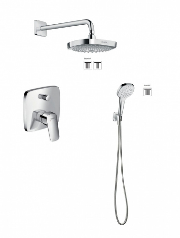 HansGrohe Logis Croma Select E komplet prysznicowy podtynkowy, bez Iboxa 5205413ED