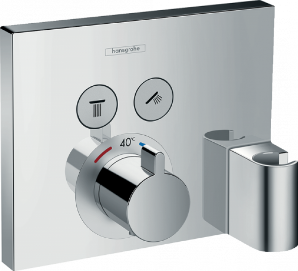 HansGrohe ShowerSelect bateria prysznicowa z termostatem do 2 odbiorników, element zewnętrzny, 15765000