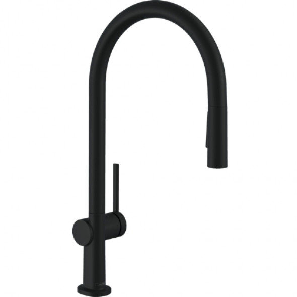 HansGrohe Talis M54 ComfortZone 210 bateria zlewozmywakowa z wyciąganą wylewką, 2 Jet, czarny mat 72801670