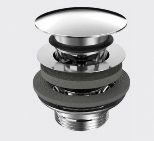 Kaldewei odpływ umywalkowy push-to-open do umywalek z przelewem, model 3907, chrom 9051.0000.0999