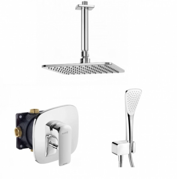 Kludi Ameo zestaw prysznicowy podtynkowy z deszczownicą 200mm, ramię sufitowe 150mm KAP003