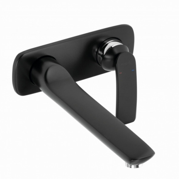 Kludi Balance bateria umywalkowa podtynkowa, L-235mm, element zewnętrzny, czarny mat/chrom 522478775