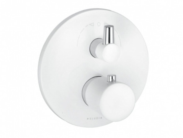 Kludi Balance White bateria wannowa podtynkowa z termostatem element zewnętrzny, biały/chrom 528309175