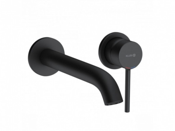 Kludi Bozz bateria umywalkowa podtynkowa element zewnętrzny, wylewka 230mm, czarny mat 382453976