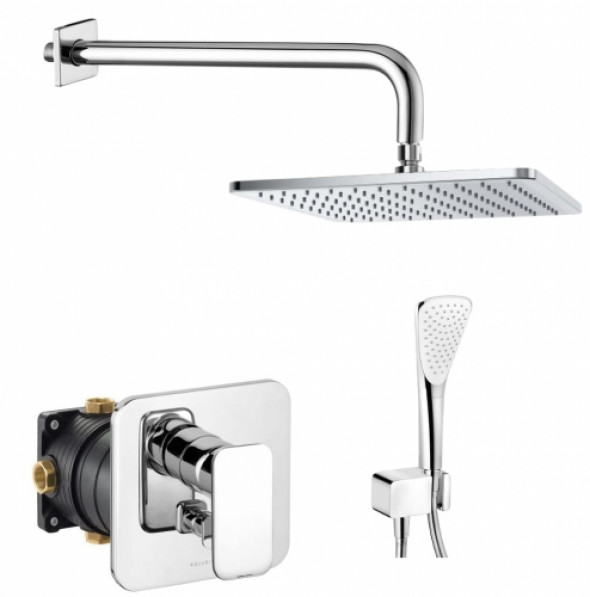 Kludi E2 zestaw prysznicowy podtynkowy z deszczownicą 300mm, ramię 400mm KE2ED09