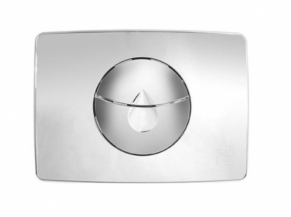 Koło Idol przycisk spłukujący wzór łezka, chrom 94034000