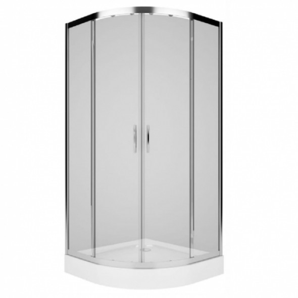 Koło Rekord kabina półokrągła drzwi suwane 80cm, promień 450, szkło bezbarwne PKPG80222003