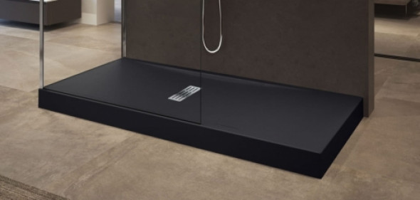 Novellini Custom brodzik prostokątny 140x90x12cm ze zintegrowaną obudową, czarny CU1409011-28