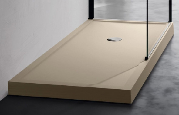 Novellini Olympic Plus brodzik prostokątny 120x70x12,5cm ze zintegrowaną obudową, beżowy OL1207011-11