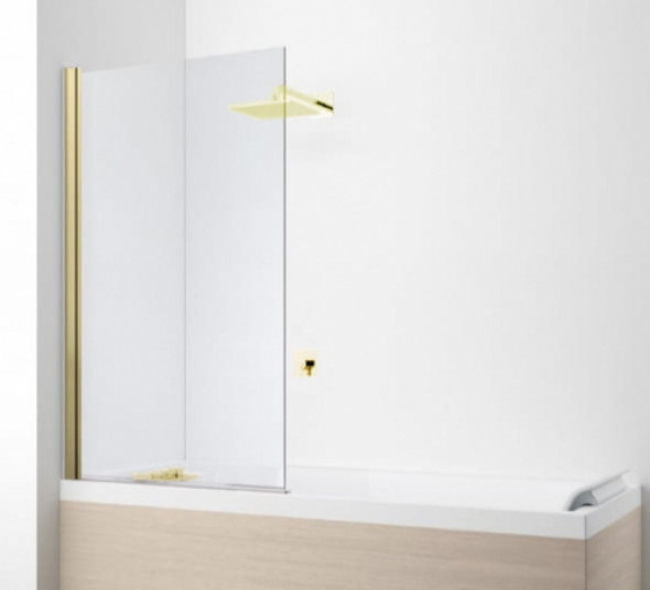 Novellini Young 2.0 1V parawan nawannowy 80x150cm, profil złoty, szkło bezbarwne Y21V80-1O