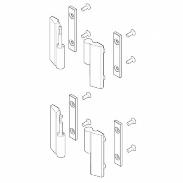 Novellini zawias drzwi lewych, chrom, R02OTSMO1-K