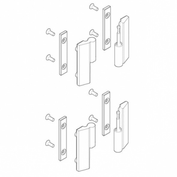 Novellini zawias drzwi prawych, chrom, R02OTDMO1-K