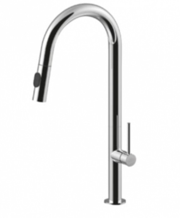 Paffoni Chef bateria zlewozmywakowa z wyciąganą wylewką CH185CR