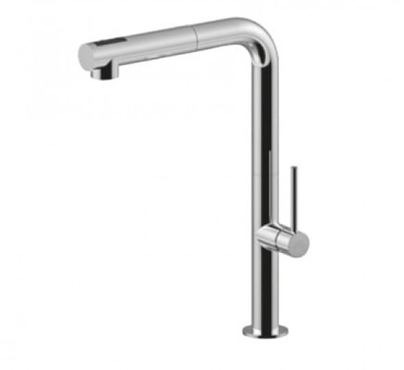 Paffoni Chef bateria zlewozmywakowa z wyciąganą wylewką CH985CR